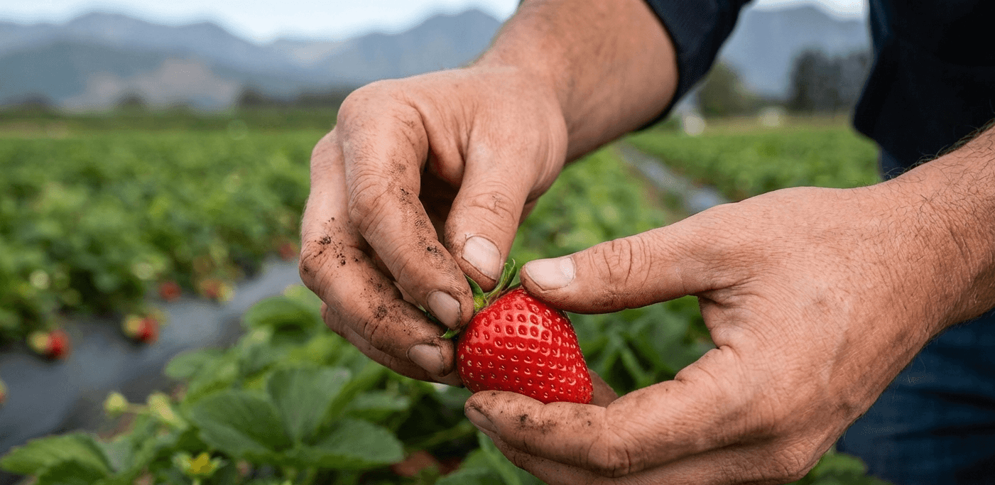 Strawberry picking at La Trinidad farms near Baguio City